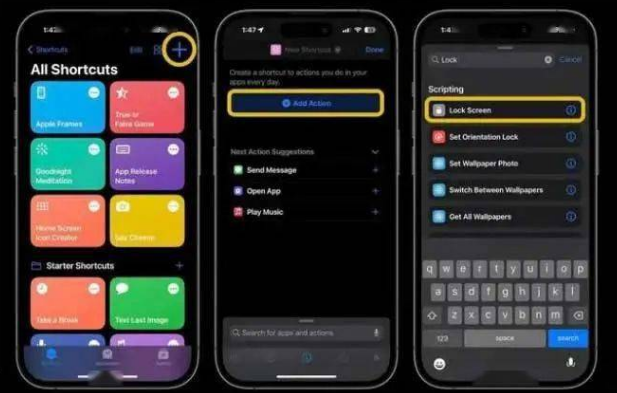 江西苹果14锁屏维修店分享iPhone14升级iOS16.4后如何创建锁屏快捷方式 